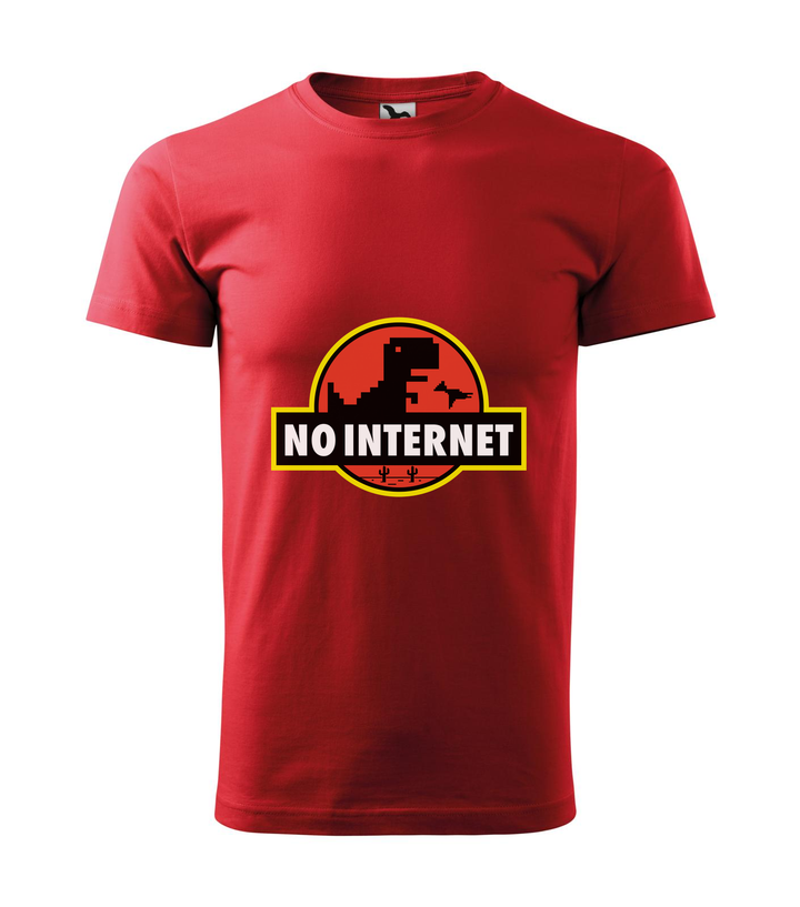 T-Rex - no internet - Férfi póló piros