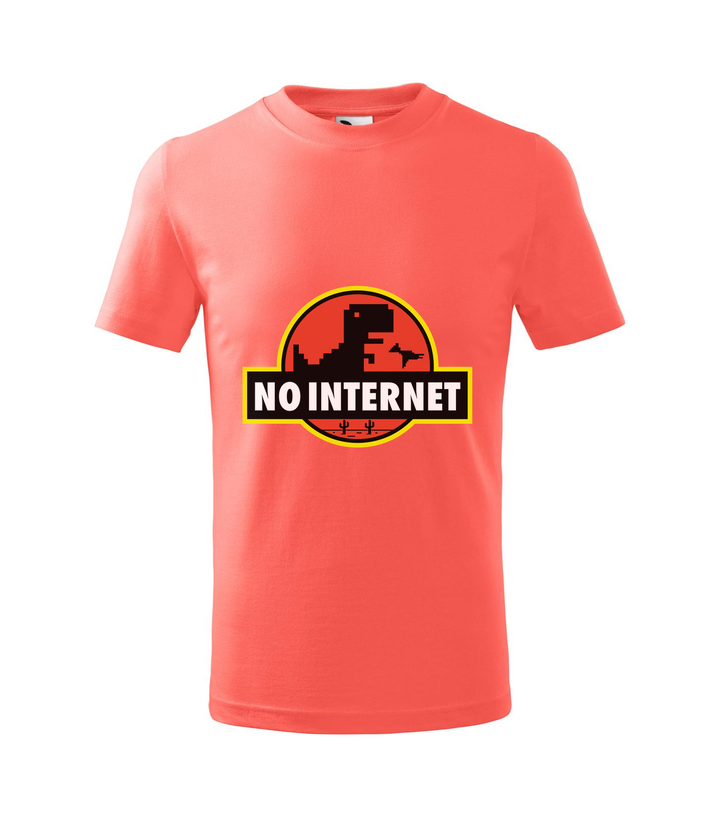 T-Rex - no internet - Gyerek póló coral