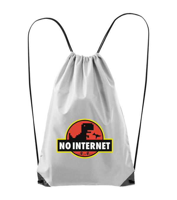 T-Rex - no internet - Hátizsák fehér