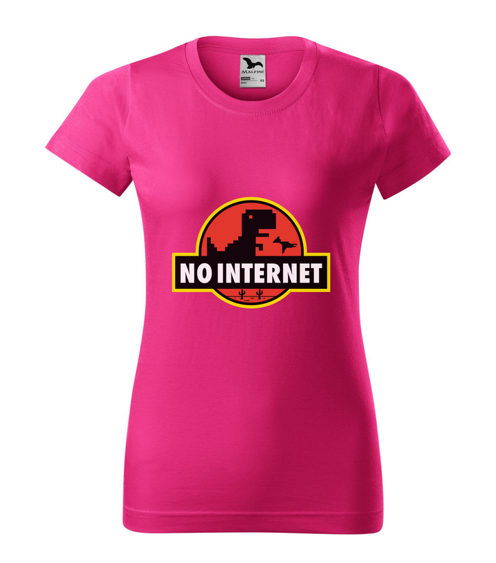 T-Rex - no internet - Női póló bíborszín