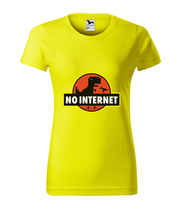 T-Rex - no internet - Női póló citrom