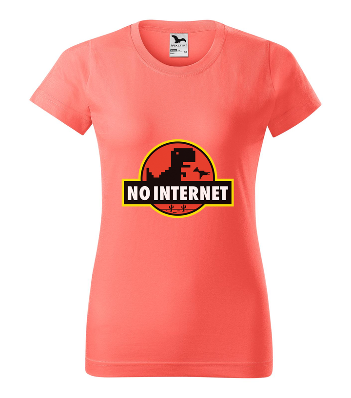 T-Rex - no internet - Női póló coral