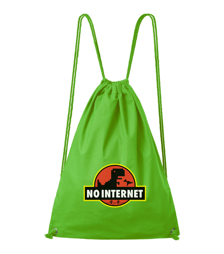 T-Rex - no internet - Pamut hátizsák almazöld