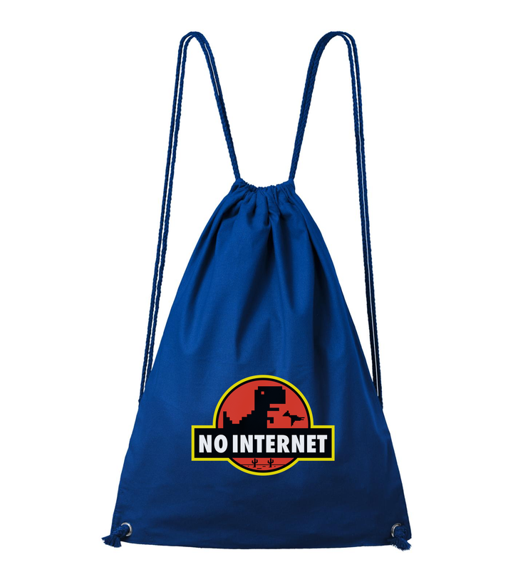 T-Rex - no internet - Pamut hátizsák királykék