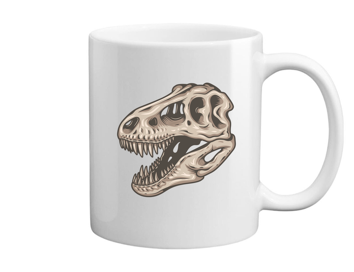 T-Rex koponya - Bögre fehér
