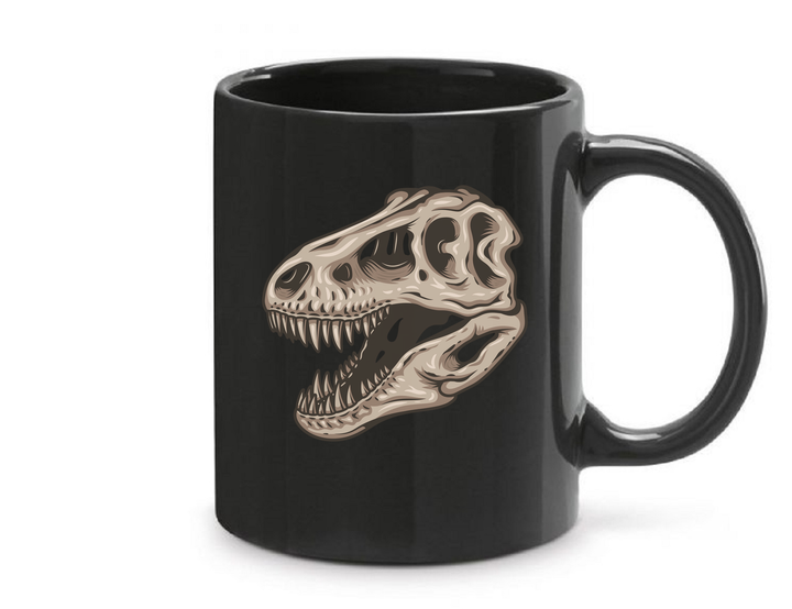 T-Rex koponya - Bögre fekete