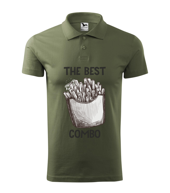 The best combo - Chips - Galléros férfi póló khaki