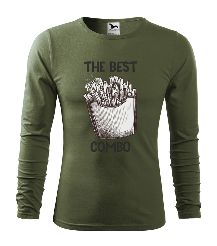 The best combo - Chips - Hosszú ujjú férfi póló khaki