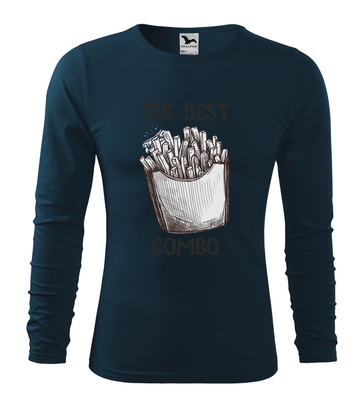 The best combo - Chips - Hosszú ujjú férfi póló tengerészkék