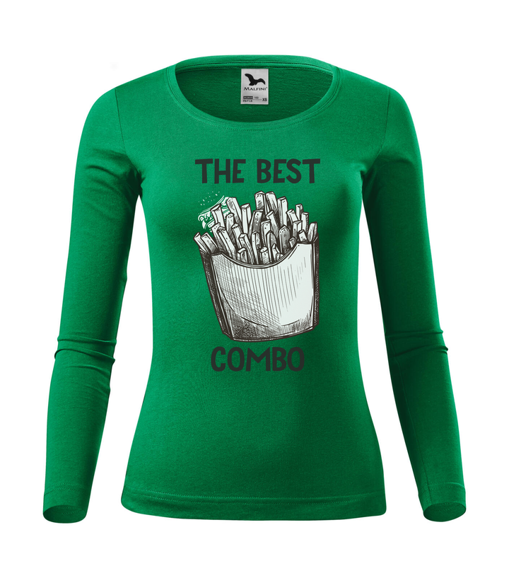 The best combo - Chips - Hosszú ujjú női póló fűzöld