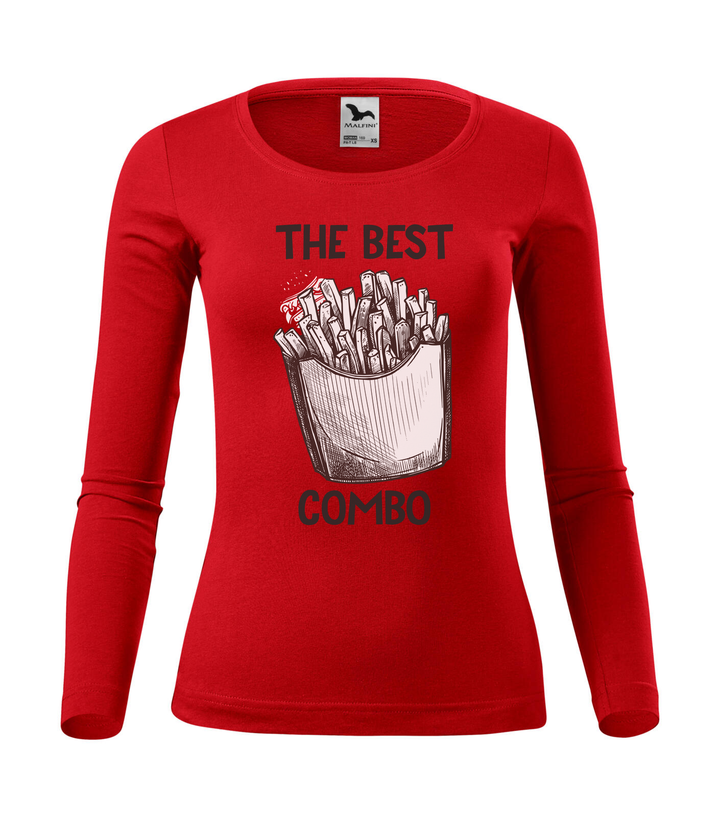 The best combo - Chips - Hosszú ujjú női póló piros
