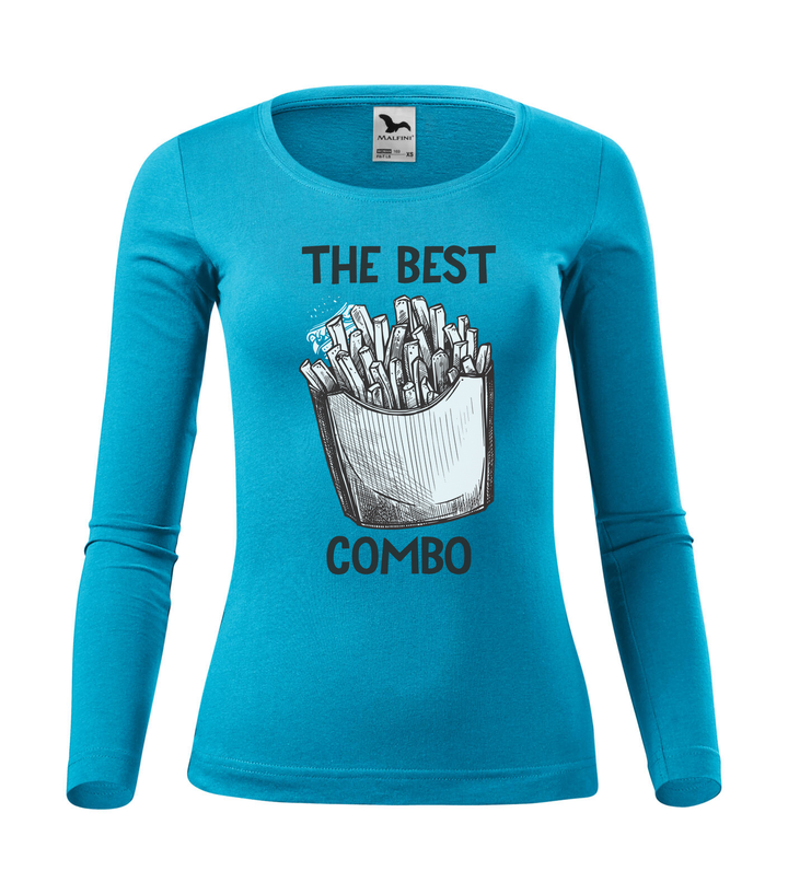 The best combo - Chips - Hosszú ujjú női póló türkiz