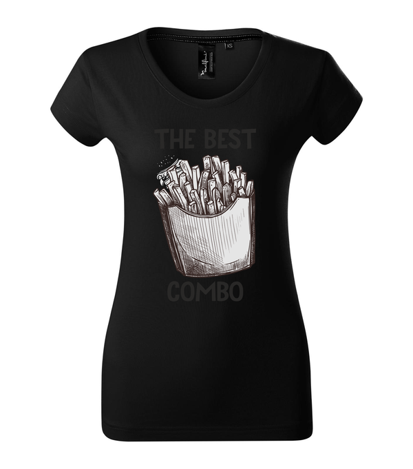 The best combo - Chips - Prémium női póló fekete