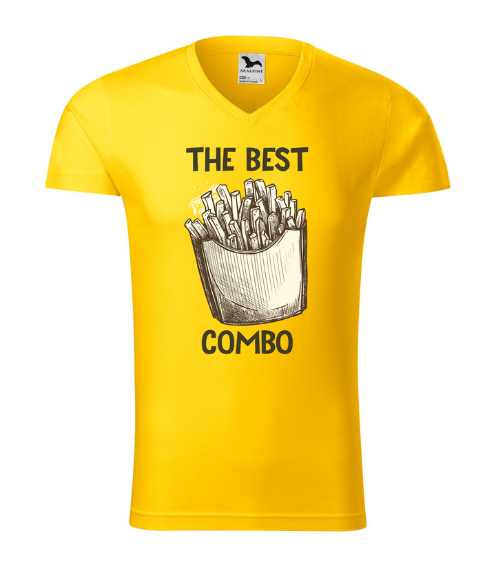 The best combo - Chips - V-nyakú férfi póló sárga