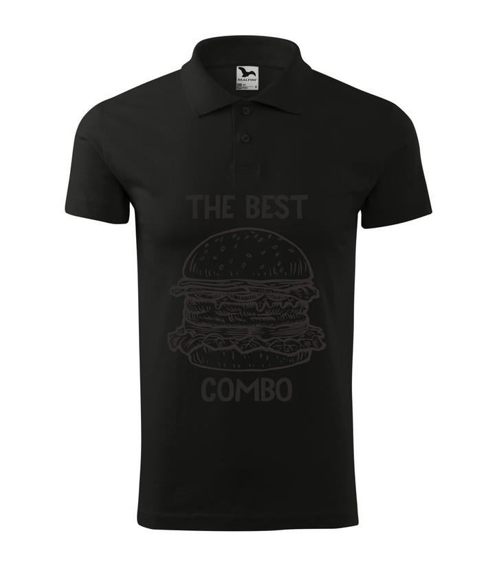 The best combo - Hamburger - Galléros férfi póló fekete