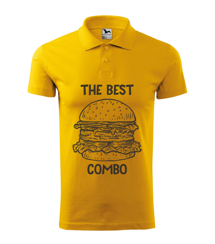 The best combo - Hamburger - Galléros férfi póló sárga