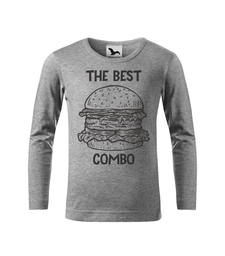 The best combo - Hamburger - Hosszú ujjú gyerek póló sötétszürke