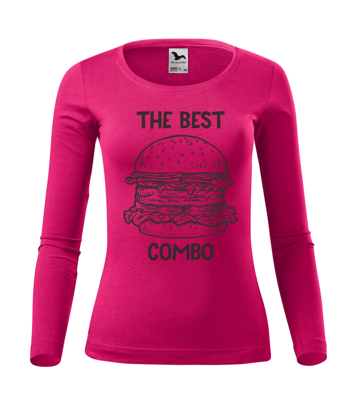 The best combo - Hamburger - Hosszú ujjú női póló málna