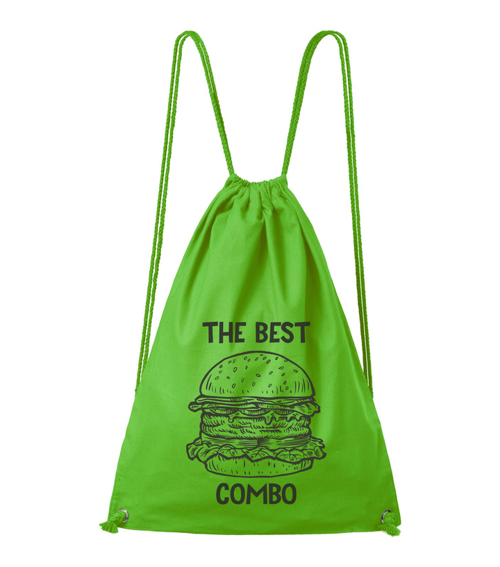 The best combo - Hamburger - Pamut hátizsák almazöld
