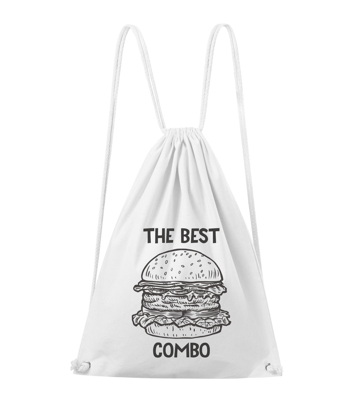 The best combo - Hamburger - Pamut hátizsák fehér