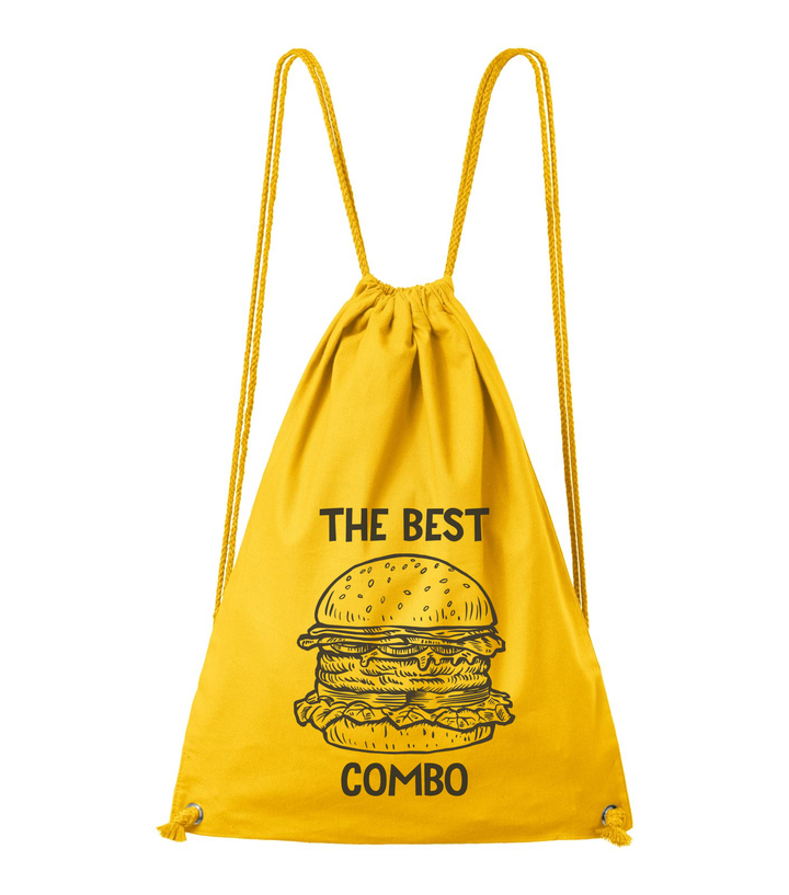 The best combo - Hamburger - Pamut hátizsák sárga