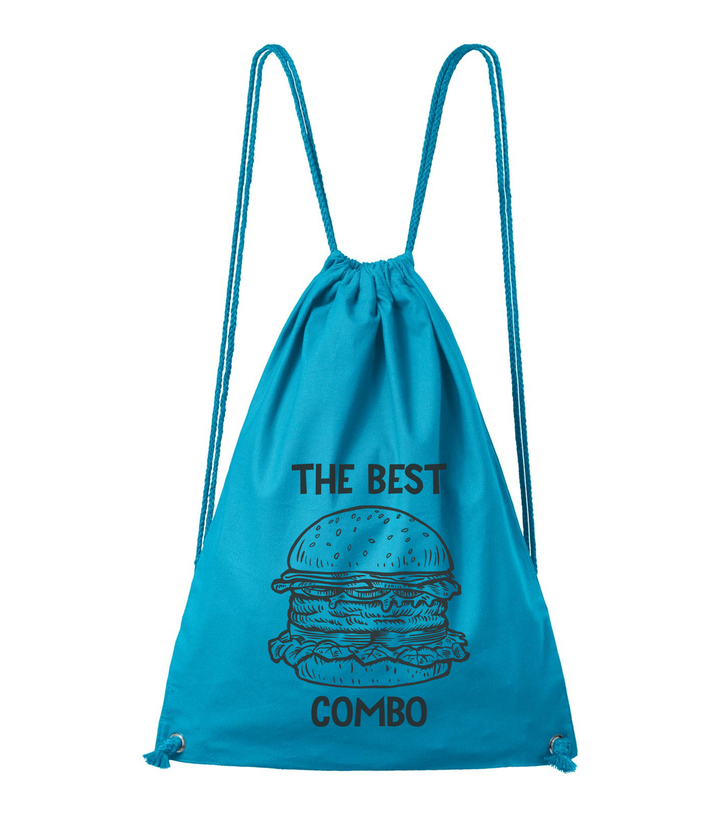 The best combo - Hamburger - Pamut hátizsák türkiz