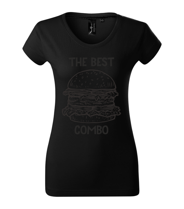 The best combo - Hamburger - Prémium női póló fekete
