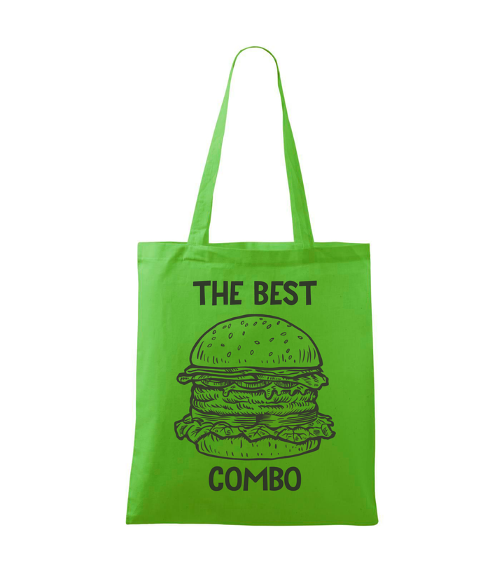 The best combo - Hamburger - Vászontáska (42 x 38 cm) almazöld