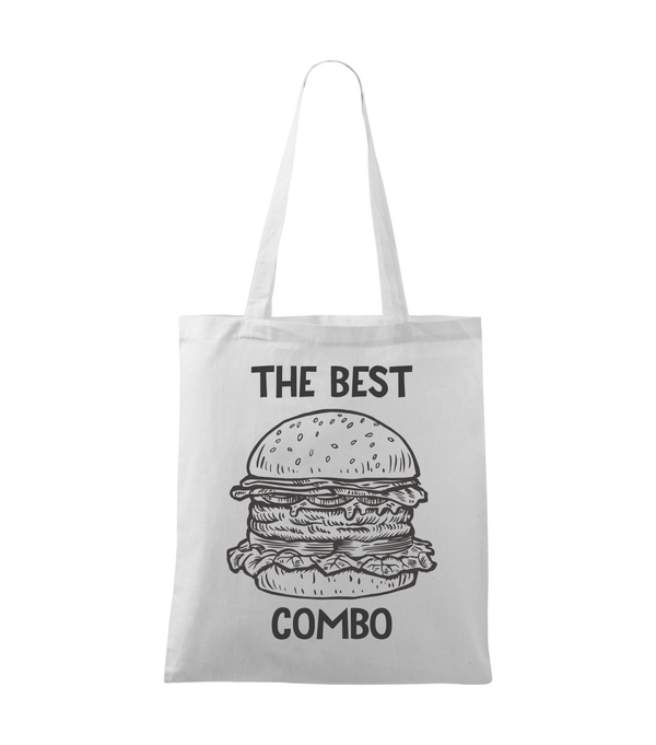 The best combo - Hamburger - Vászontáska (42 x 38 cm) fehér