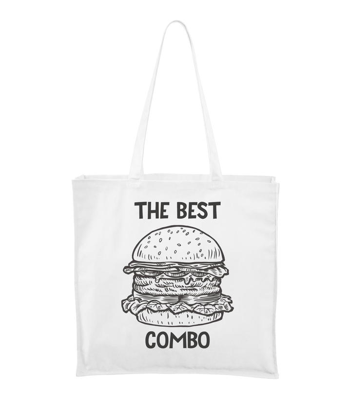 The best combo - Hamburger - Vászontáska (43 x 43 cm) fehér