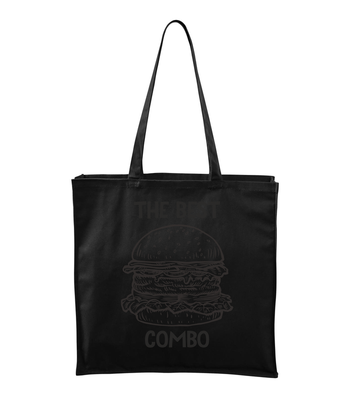 The best combo - Hamburger - Vászontáska (43 x 43 cm) fekete