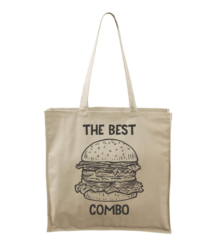 The best combo - Hamburger - Vászontáska (43 x 43 cm) natúr