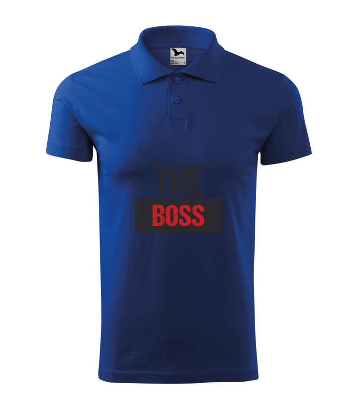 The boss - Galléros férfi póló királykék