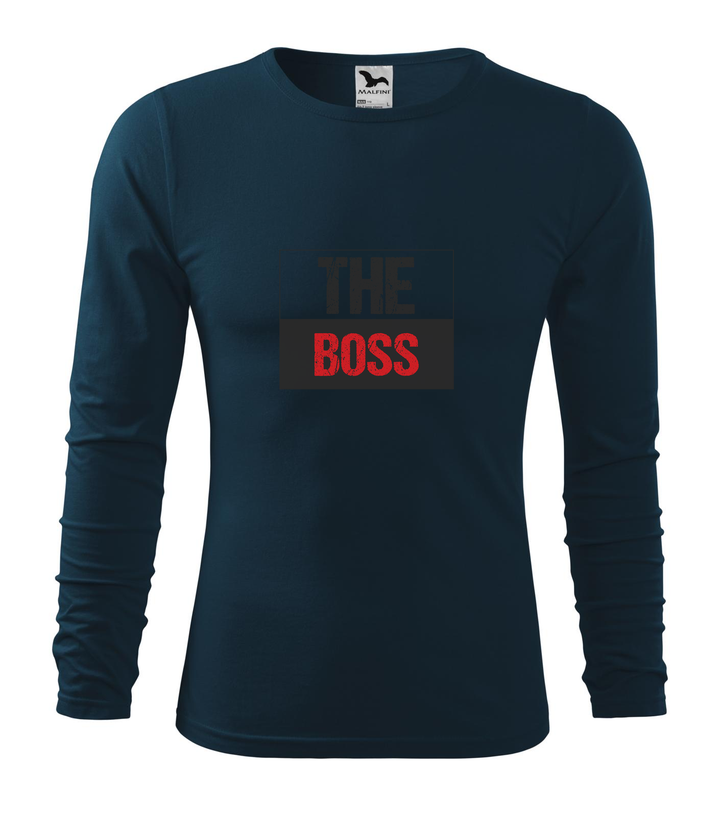 The boss - Hosszú ujjú férfi póló tengerészkék