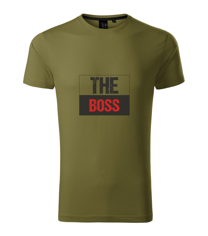 The boss - Prémium férfi póló avokádózöld