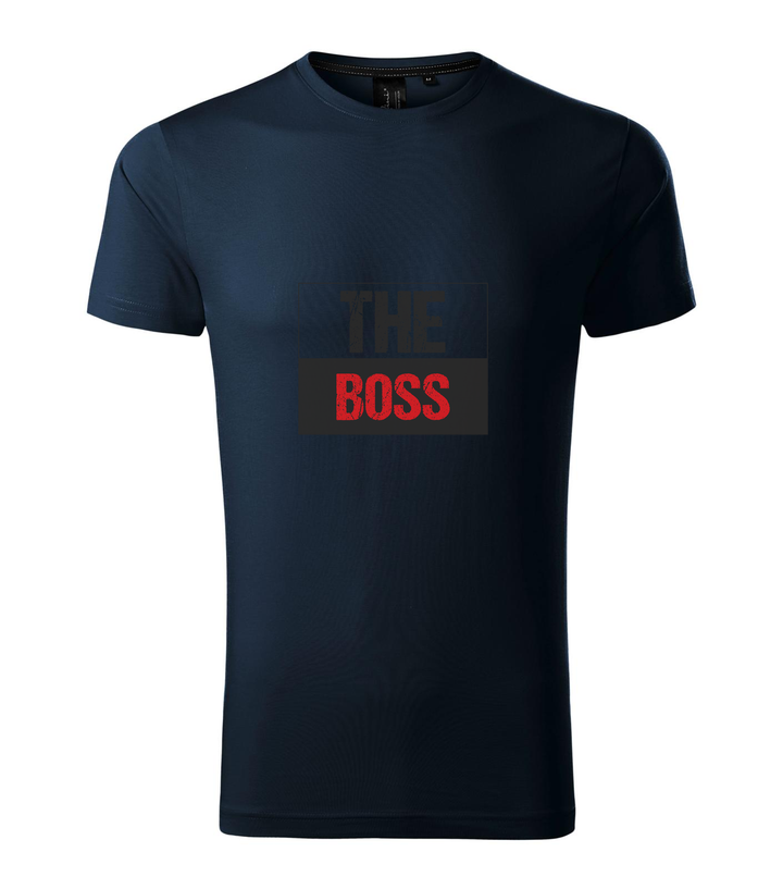 The boss - Prémium férfi póló tengerészkék