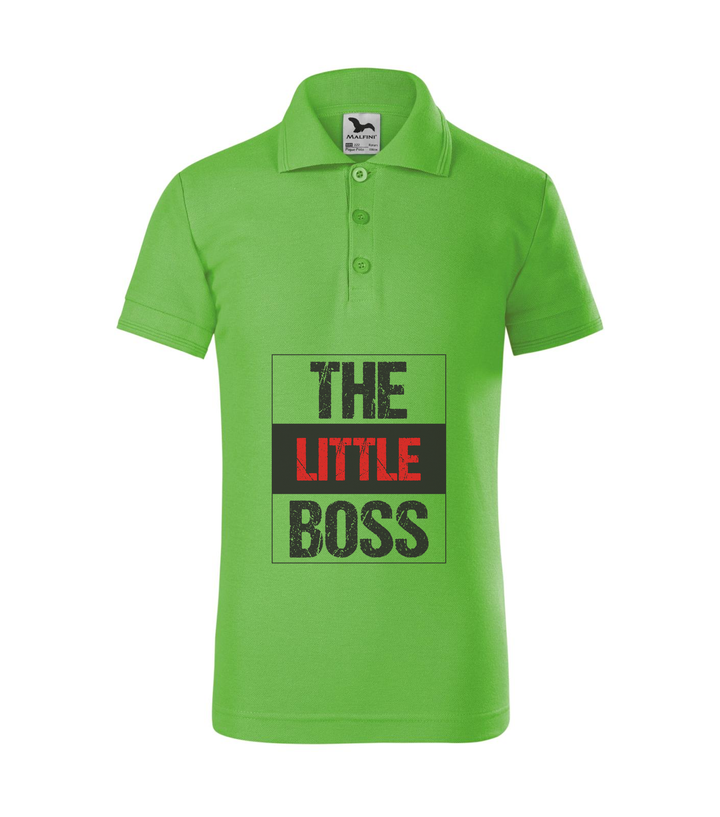 The little boss - Galléros gyerek póló almazöld