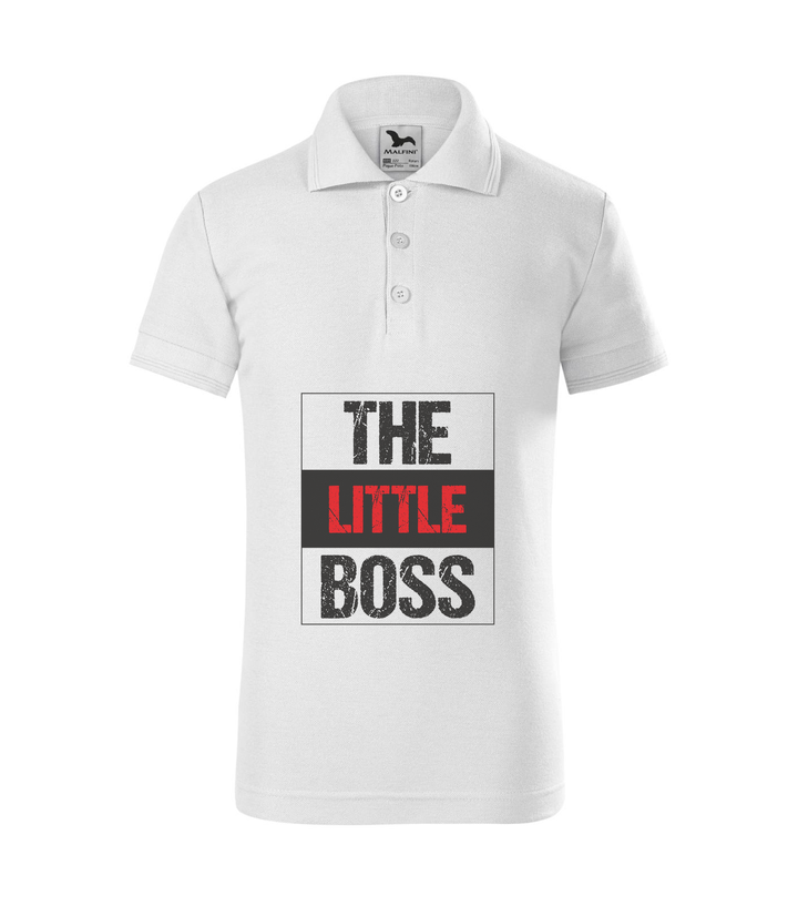 The little boss - Galléros gyerek póló fehér