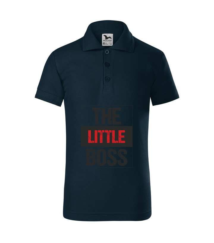 The little boss - Galléros gyerek póló tengerészkék