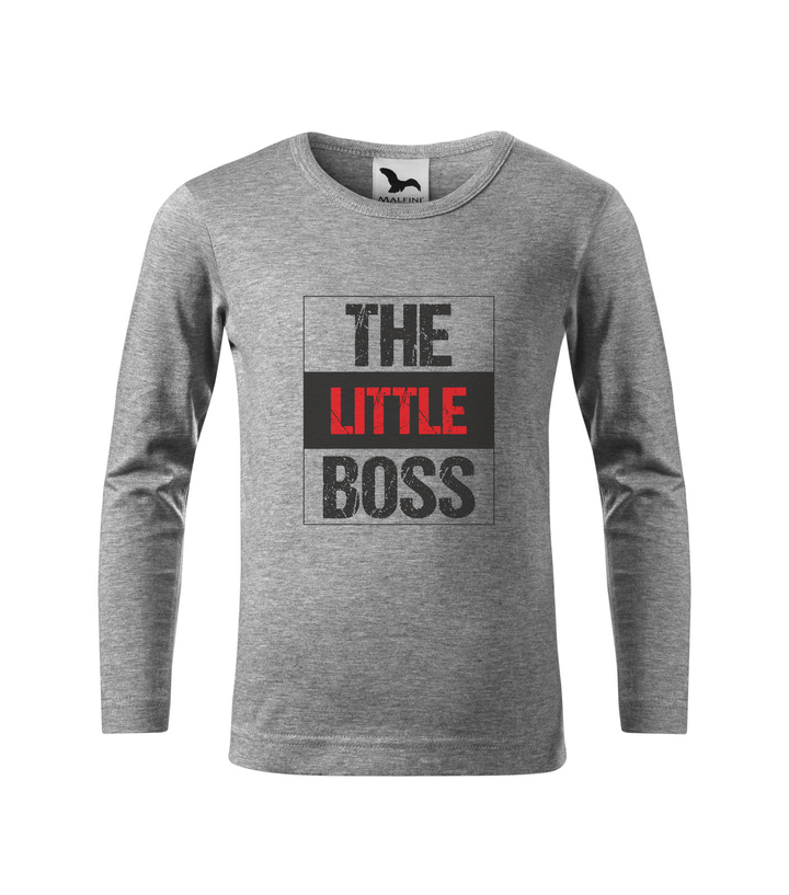 The little boss - Hosszú ujjú gyerek póló sötétszürke