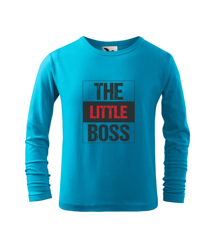 The little boss - Hosszú ujjú gyerek póló türkiz