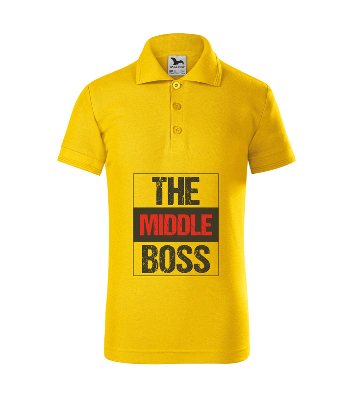 The middle boss - Galléros gyerek póló sárga