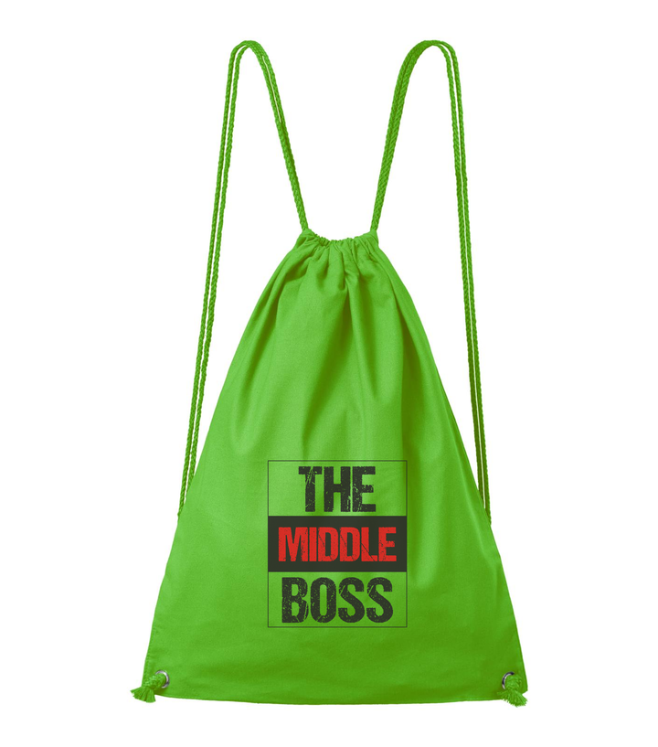 The middle boss - Pamut hátizsák almazöld