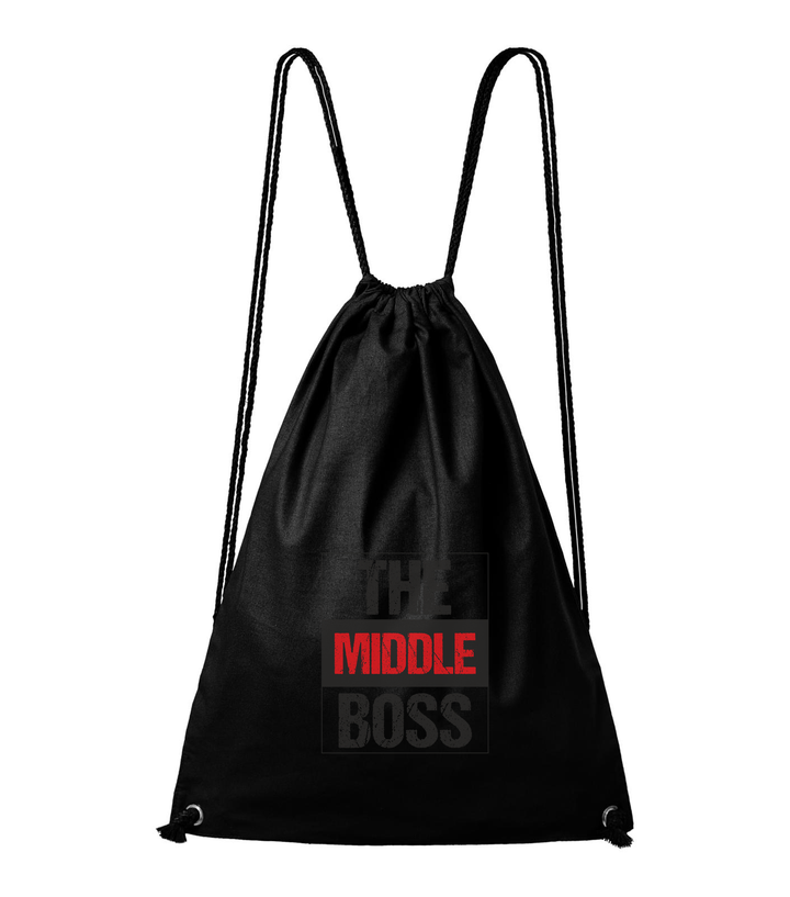 The middle boss - Pamut hátizsák fekete