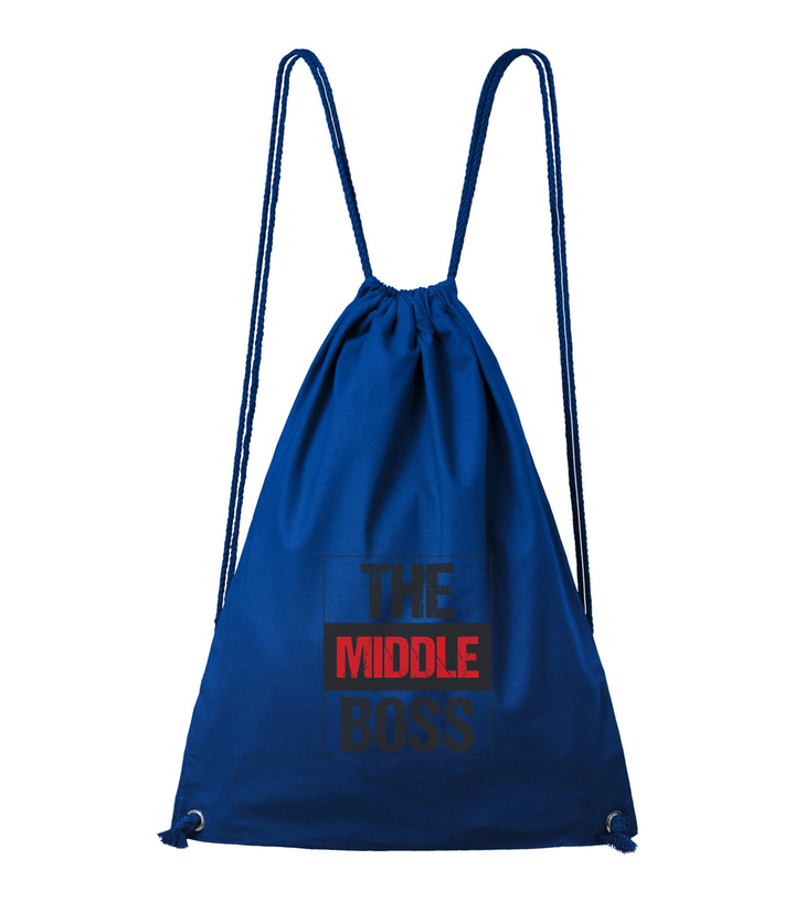 The middle boss - Pamut hátizsák királykék