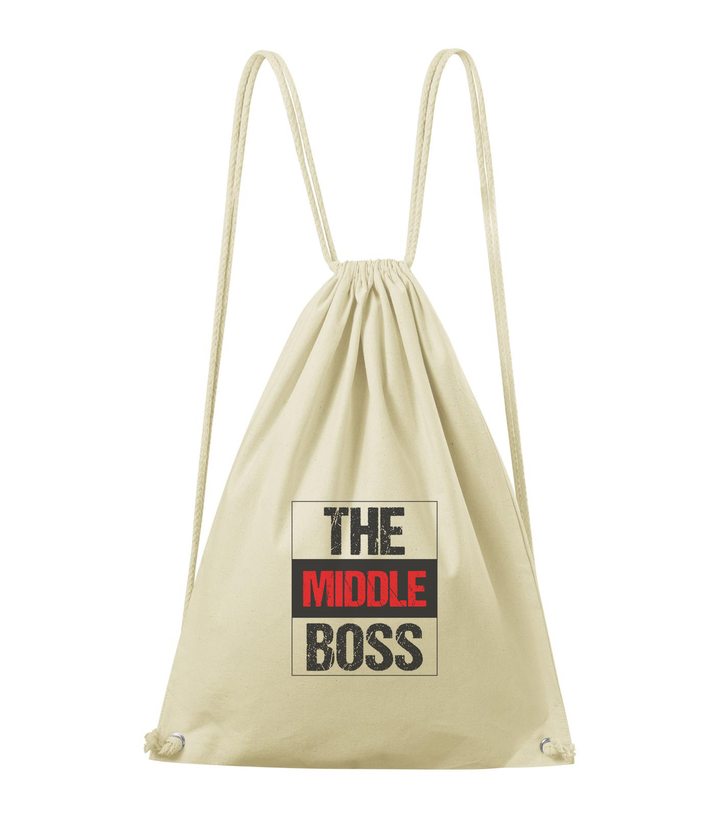 The middle boss - Pamut hátizsák natúr