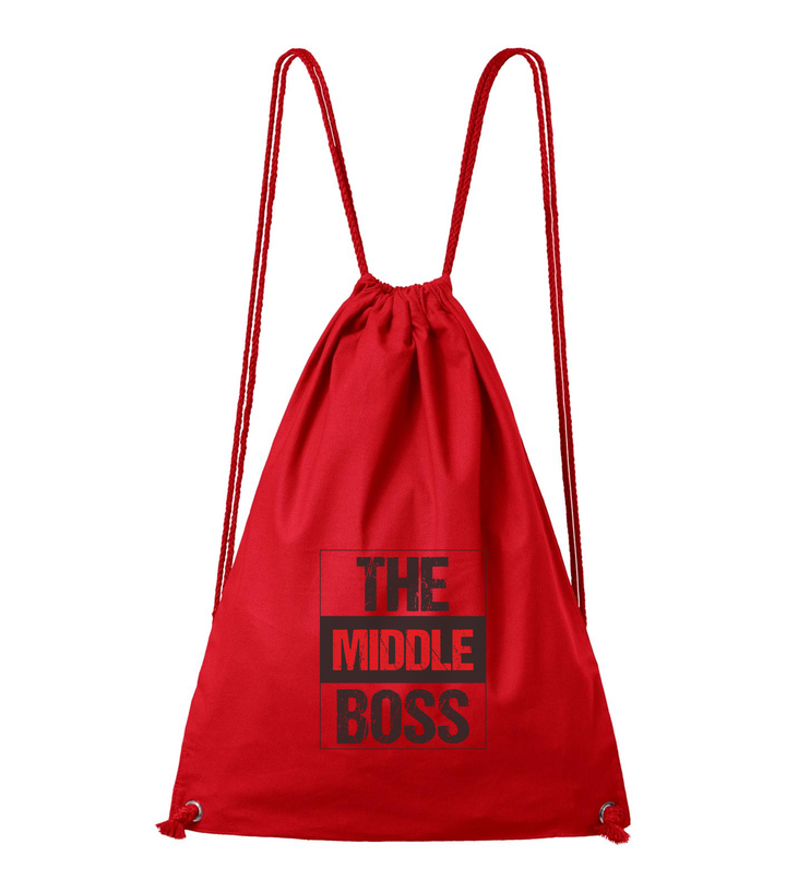 The middle boss - Pamut hátizsák piros