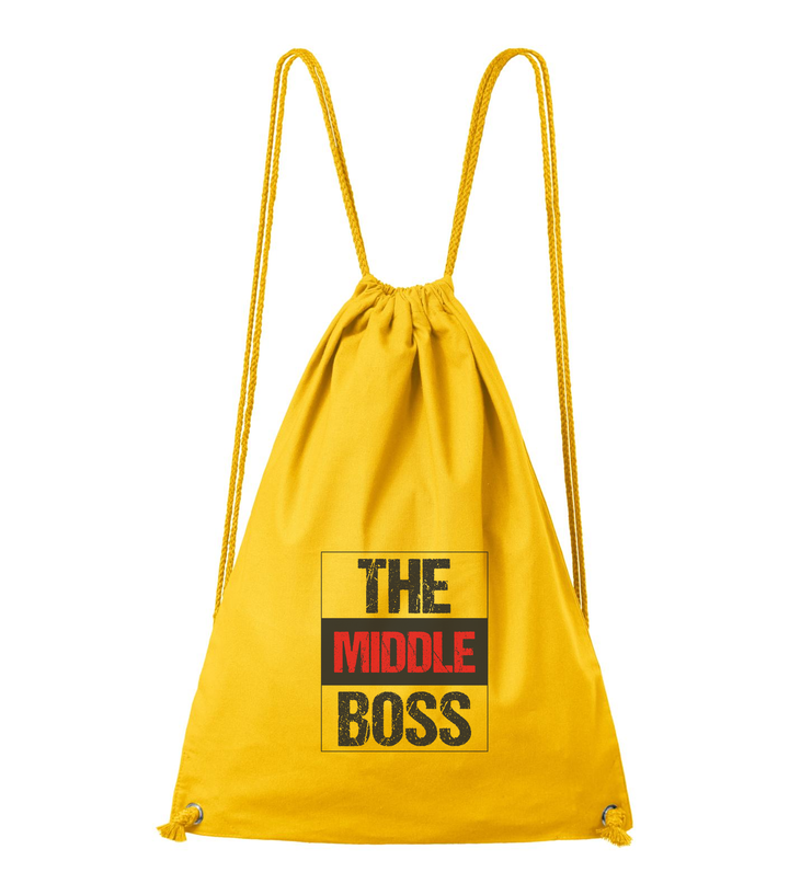 The middle boss - Pamut hátizsák sárga