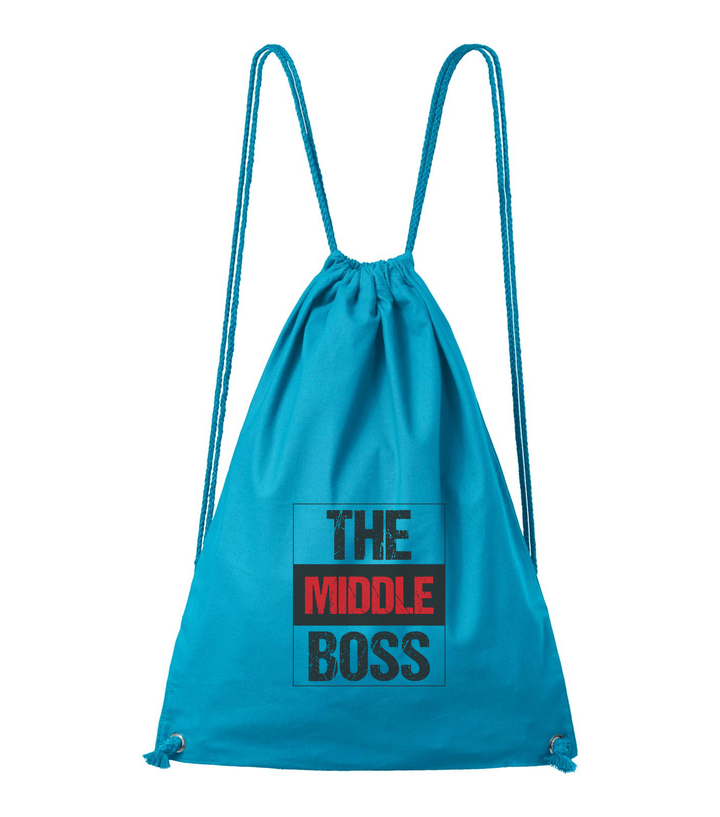 The middle boss - Pamut hátizsák türkiz