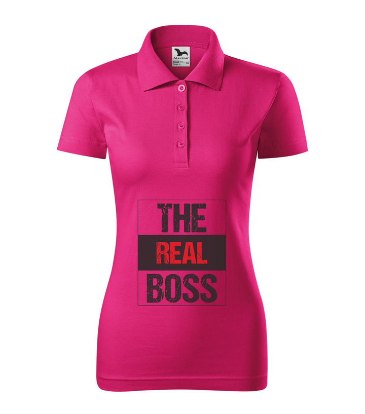 The real boss - Galléros női póló bíborszín